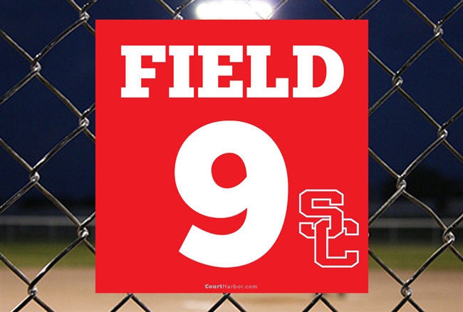 Custom Baseball Field Number Sign – Rectangular 12″x14″ - CourtHarbor